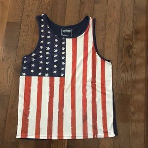 Urban pipeline American flag tank